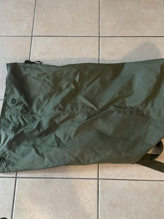 Other - US Military Waterproof Duffel Bag Rubberized OD Green Backpack Straps USGI